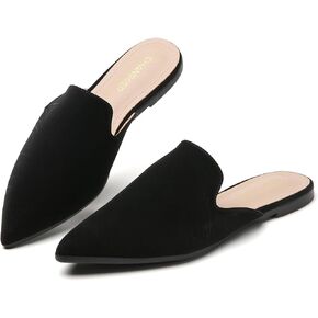 حذاء CHANGGER الكلاسيكي للنساء مسطح ومغلق بمقدمة مدببة بدون ظهر سهل الارتداء، حذاء كاجوال للعمل in Kuwait