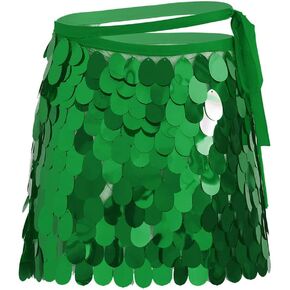 تنورة بطن مطرزة بالترتر من REETAN، تنورة قصيرة قابلة للتعديل، زي تنورة لأداء الحفلات للنساء والفتيات in Kuwait