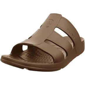 NUUSOL Stanley Slide Men Flip Flops/Sandal; Non-Slip Durable Soft-Cushion Lightweight Non-Porous Textured Footbed Orthotics Arch Support Footwear Relieve Plantar Fasciitis Feet Joints Neck & Back Pain