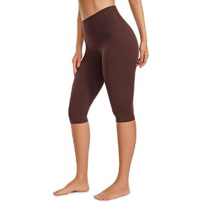 CRZ YOGA Butterluxe Womens Capri Leggings - 14.5" Knee Length High Waisted Summer Workout Short Leggings Buttery Soft Pants in Kuwait