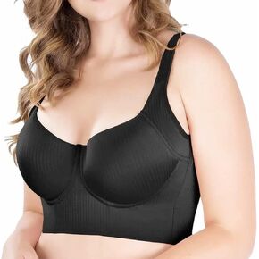 Fashion Deep Cup Bra Hides Back Fat Full Back Coverage Bra Bra with Shapewear Incorporated Plus Size Push Up Sports Bra