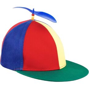Framendino, Flat Brim Adult Rainbow Propeller Hat Helicopter Top Hats Detachable Baseball Cap in Saudi Arabia
