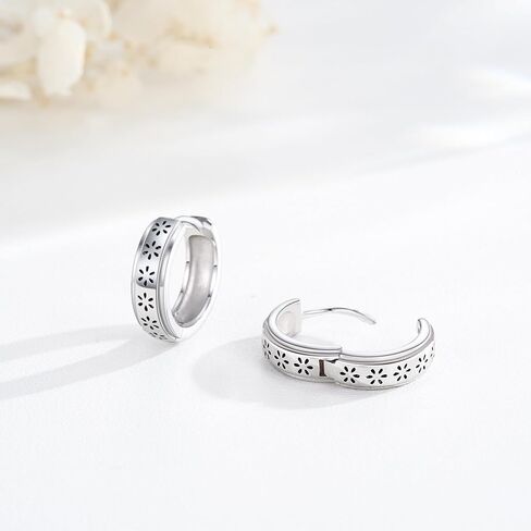 اقراط حلقية من الفضة الاسترليني عيار 925 بتصميم شمس ونجوم وقمر، اقراط هوجي من الفضة الاسترلينية عيار 925، هدايا مجوهرات سماوية للنساء والرجال in Kuwait