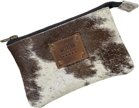 Western Leather Works, Cowboy Zippered Wallet Handmade from Full Grain Leather - Storage for Identification, Cards, Cash, Checks - Stylish Organizer, Money Accessory - Furry in Kuwait