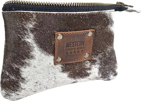 Western Leather Works, Cowboy Zippered Wallet Handmade from Full Grain Leather - Storage for Identification, Cards, Cash, Checks - Stylish Organizer, Money Accessory - Furry in Kuwait