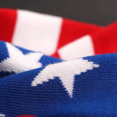 العلم الأمريكي الجوارب الرجال فستان مضحك الجوارب الجدة الوطنية الولايات المتحدة الأمريكية شريط نجوم طاقم الجوارب رفقاء العريس طاقم الجوارب in Kuwait