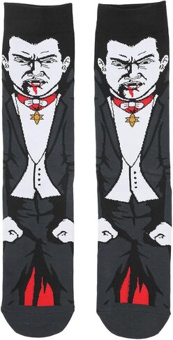 Bioworld Universal Monsters Dracula Men's Black Animigos Crew Socks in Saudi Arabia