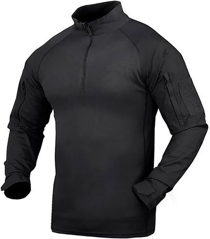 Condor Multi-Color Long Sleeve Combat Shirt - Adult Cotton Button Jersey (Large, Black) in Saudi Arabia