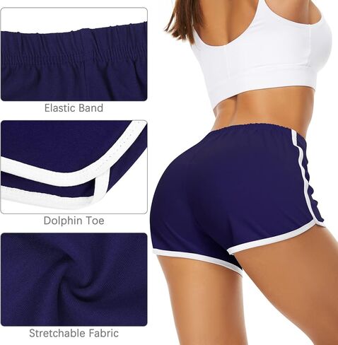 URATOT 6 Piece Cotton Sports Short Yoga Pant Dance Shorts Running Shorts for Women in Saudi Arabia