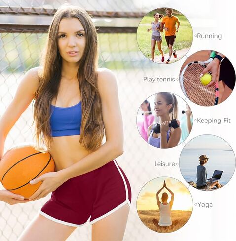 URATOT 6 Piece Cotton Sports Short Yoga Pant Dance Shorts Running Shorts for Women in Saudi Arabia