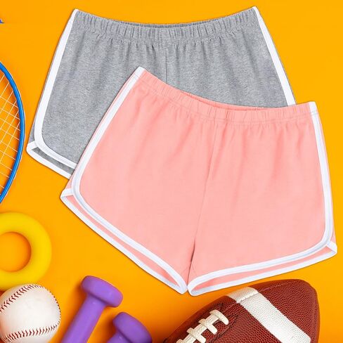 URATOT 6 Piece Cotton Sports Short Yoga Pant Dance Shorts Running Shorts for Women in Saudi Arabia
