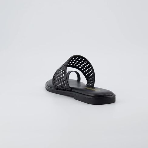 CUSHIONAIRE Women's Kiss toe ring basket weave sandal +Memory Foam, Wide Widths Available in Kuwait