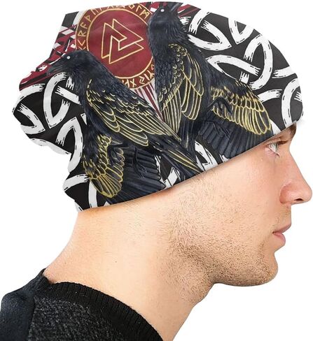 قبعة الفايكنج قبعة صغيرة قبعة الشتاء Softknit غطاء الرأس مترهل للبالغين في الهواء الطلق in Kuwait