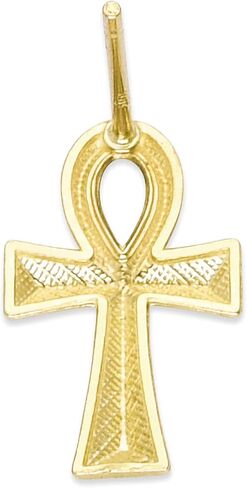 10k Solid Gold Ankh Stud Earrings, Ancient Egyptian Jewelry, Symbol of Life Gifts for Them in Saudi Arabia