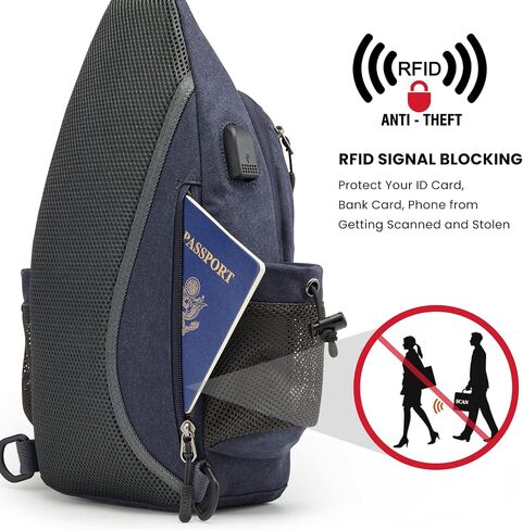 G4Free Canvas Crossbody Sling Bag with RFID Blocking for Women Men in Kuwait