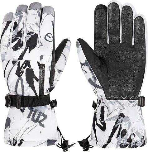 Ski Gloves for Men Women Waterproof Snow Ski Gloves for Winter Snowboard in Kuwait