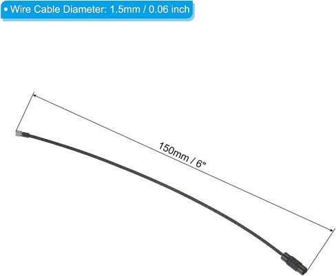 PATIKIL Wire Keychain Cables Titanium Steel Key Ring Loop for Outdoor Hiking in Kuwait
