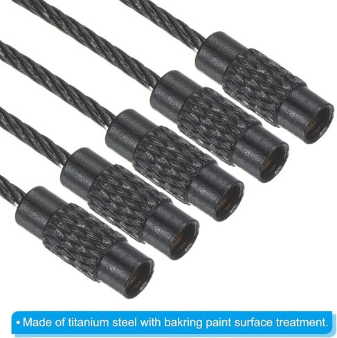 PATIKIL Wire Keychain Cables Titanium Steel Key Ring Loop for Outdoor Hiking in Kuwait