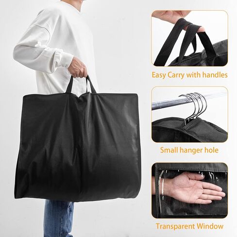 حقائب ملابس مقاس 60 بوصة للسفر، عبوة واحدة من حقيبة الملابس لتعليق الملابس، وحقائب الفساتين للفساتين الطويلة، وحقيبة الملابس المقواة لفساتين الزفاف والمعاطف الشتوية، وحقائب الملابس لتخزين الخزانة in Kuwait