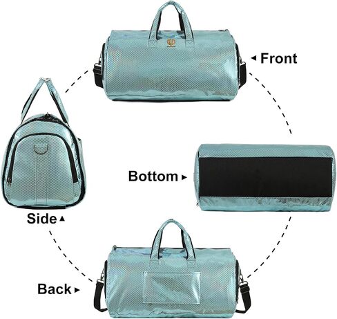 Modoker Leather Garment Bag for Travel – 2-in-1 Carry-On Suit Bag & Weekender for Women – Wedding Dress Luggage with Shoe Compartment & Shoulder Strap – Ideal for Business Trips,Pink in Kuwait