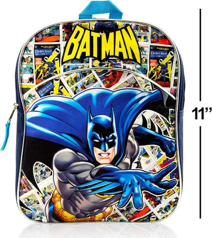 DC Comics Batman MINI Backpack Preschool Bundle ~ Batman School Supplies And 11 INCH School Bag With 300 Batman Stickers (Superhero School Supplies). in Saudi Arabia