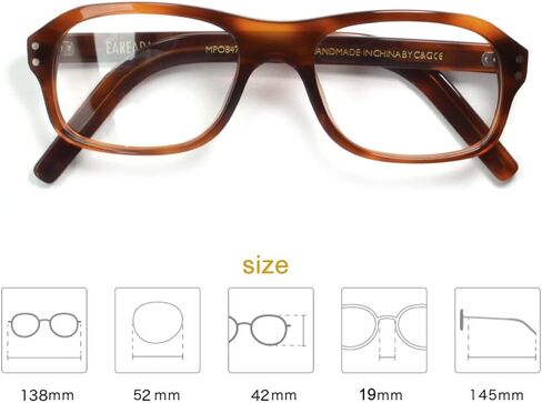 EAREADA Men Vintage Square Eyeglasses Kingsmen Glasses MPO847DTO Acetate Frames Clear Lens Glasses… in Saudi Arabia