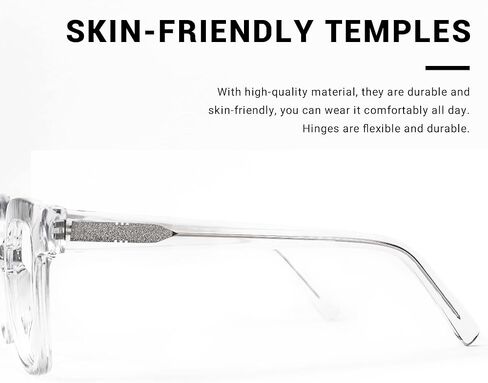 Zeelool Stylish Acetate Oversized Thick Square Eyeglasses for Men Women Clear Lens Dexter ZOA02007 in Kuwait