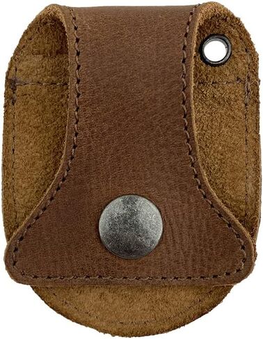 Hide & Drink, Pocket Watch Case, Protector Holder, Timepiece, Rustic Case, Full Grain Leather, Handmade, Bourbon Brown in Saudi Arabia