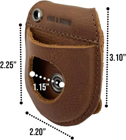 Hide & Drink, Pocket Watch Case, Protector Holder, Timepiece, Rustic Case, Full Grain Leather, Handmade, Bourbon Brown in Saudi Arabia