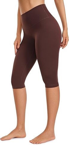 بنطال كابري نسائي من CRZ YOGA Butterluxe - طول الركبة 14.5 سم عالي الخصر للصيف، بنطال ضيق ناعم زبداني in Kuwait