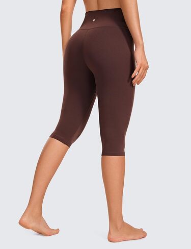 بنطال كابري نسائي من CRZ YOGA Butterluxe - طول الركبة 14.5 سم عالي الخصر للصيف، بنطال ضيق ناعم زبداني in Kuwait