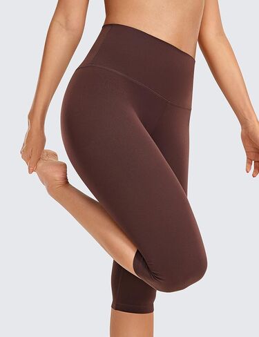 بنطال كابري نسائي من CRZ YOGA Butterluxe - طول الركبة 14.5 سم عالي الخصر للصيف، بنطال ضيق ناعم زبداني in Kuwait