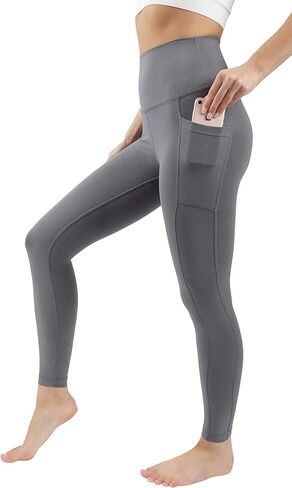90 Degree By Reflex Cotton High Waist Ankle Length Compression Leggings with Elastic Free Waistband in Saudi Arabia