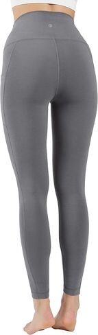 90 Degree By Reflex Cotton High Waist Ankle Length Compression Leggings with Elastic Free Waistband in Saudi Arabia