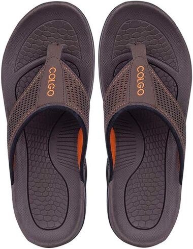 Mens Flip Flops Comfort Sport Thong Sandals for Indoor Outdoor Casual Beach Flip Flops for Men with Arch Support in Kuwait