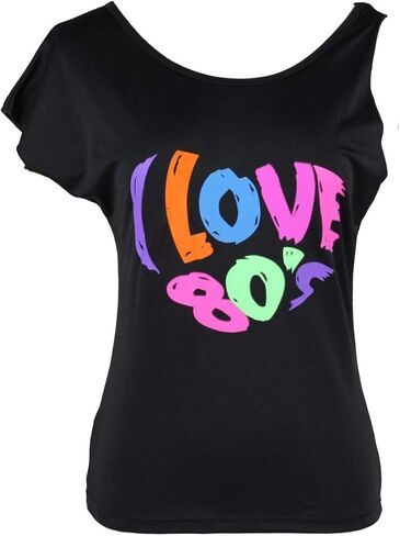 Womens I Love the 80's Disco 80s Costume Outfit Accessories in Saudi Arabia