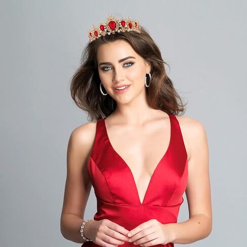 Crowns for Women, Vofler Gold Tiara w/Sapphire - Baroque Blue Crystal Rhinestone Head Piece Accessories for Princess Girls Queen Bridal Bride Birthday Wedding Prom Quinceanera Halloween Costume Party in Saudi Arabia