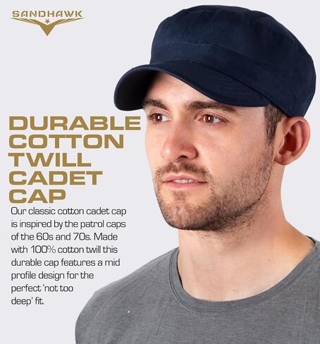 Sandhawk Military Hat, Army Hat, Conductor Hat, Military Cap, Army Cap, Cadet Hat, Cadet Cap, Patrol Cap,Painters Hat for Men in Saudi Arabia