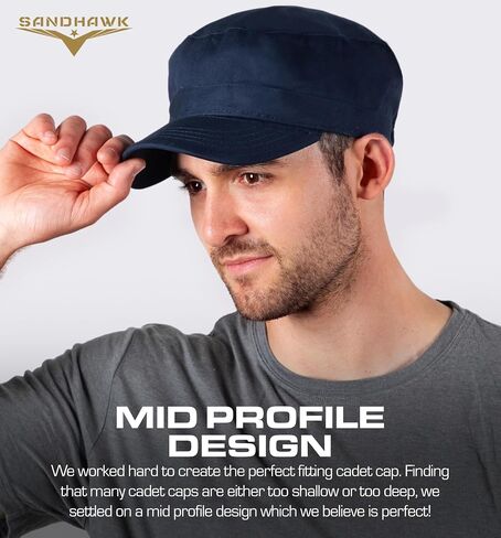 Sandhawk Military Hat, Army Hat, Conductor Hat, Military Cap, Army Cap, Cadet Hat, Cadet Cap, Patrol Cap,Painters Hat for Men in Saudi Arabia
