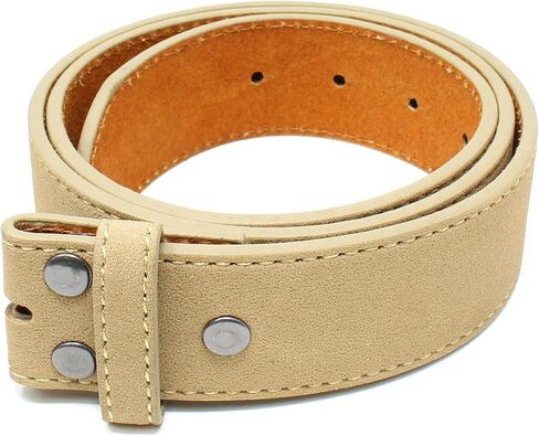 BC Belts Leather Belt Strap with Suede Texture and Stitched Edge 1.5" Wide with Snaps in Saudi Arabia