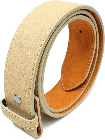 BC Belts Leather Belt Strap with Suede Texture and Stitched Edge 1.5" Wide with Snaps in Saudi Arabia