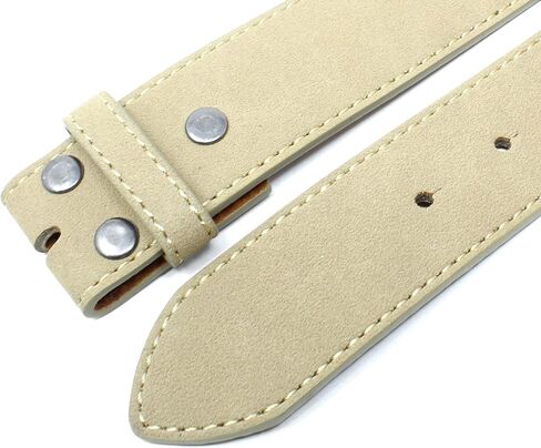 BC Belts Leather Belt Strap with Suede Texture and Stitched Edge 1.5" Wide with Snaps in Saudi Arabia