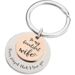 كيت روسي هدية سلسلة المفاتيح للزوجة – أحبك هدايا لها – هدايا لذكرى الزفاف – هدايا عيد ميلاد الزوجة من الزوج in Kuwait
