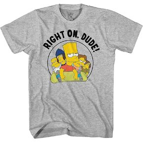 The Simpsons Boys Bart Simpson Skating Shirt - Krusty The Klown, Bart and Homer Simpson Tee Graphic T-Shirt