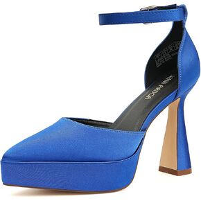JENN ARDOR Women’s Chunky Platform High Block Heels Pointed Closed Toe Ankle Strap Comfortable Sexy Party Dress Wedding Pumps Shoes in Saudi Arabia