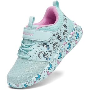 GEERX YUNI Unicorn Girls Shoes Non Slip Lightweight Breathable Comfortable Sport Walking Athletic Running Tennis Sneakers (Toddler/Little Kid)