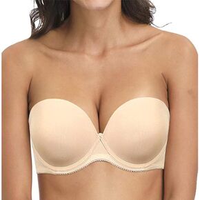 Strapless Convertible Pushup Bra Heavily Padded Lift Up Supportive Add Two Cup Multiway Tshirt Bras