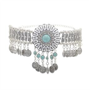 idealway Retro Boho Tribal Tassel Collar Bib Chain Chunky Pendant Statement Necklace Choker for Women in Kuwait