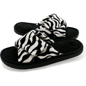 Magtoe Adjustable House Slippers for Women Memory Foam Soft Indoor Shoes Coral Fleece Lined Open Toe Home Slip on Slides Sandals All Seasons in Saudi Arabia