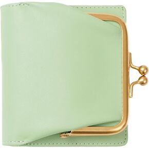 Cockatoo Stylish Women's Wallet with Genuine Nappa Leather, Bi-Fold Design, Kiss-Lock Coin Pocket and ID Window - Perfect for Small Essentials! (Black)